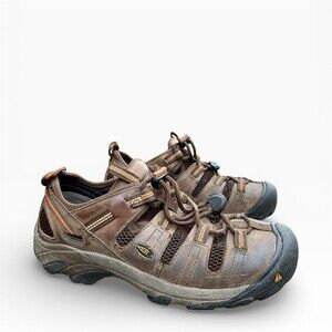KEEN Utility Atlanta Cool Men's Steel Toe Work Shoes Brown Size 9 Safety Toe